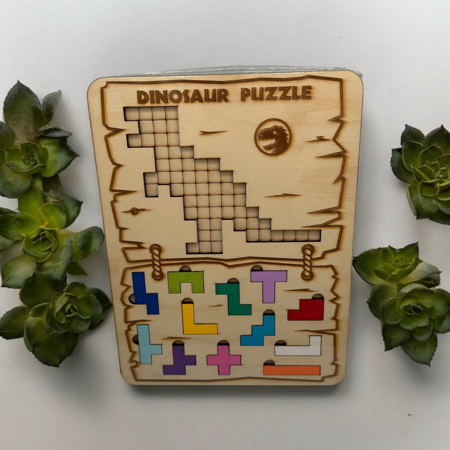 7.5x10" Wooden Tetris Puzzles